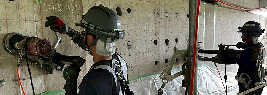 橋梁・トンネル補修補強作業の様子